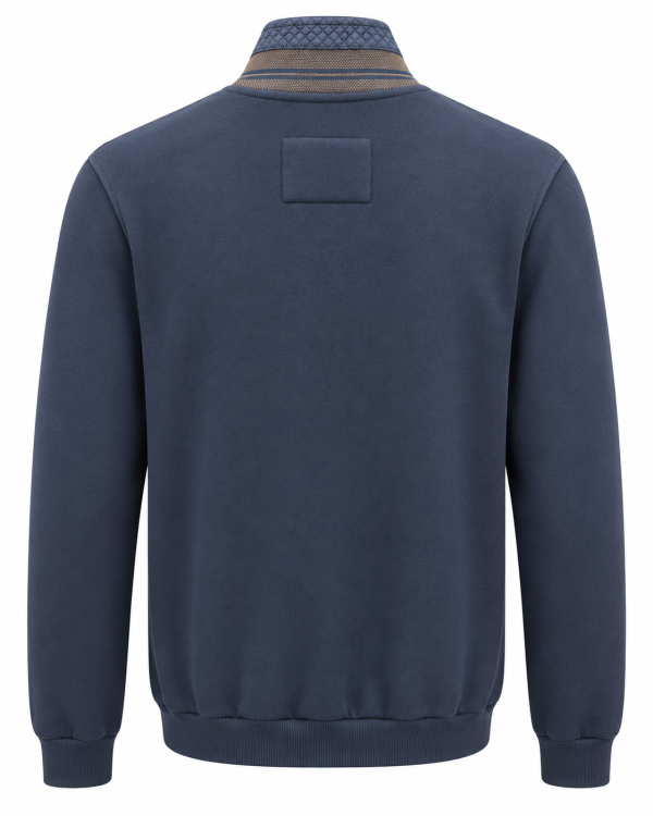 Veste bi-matière texturée marine — photo 2