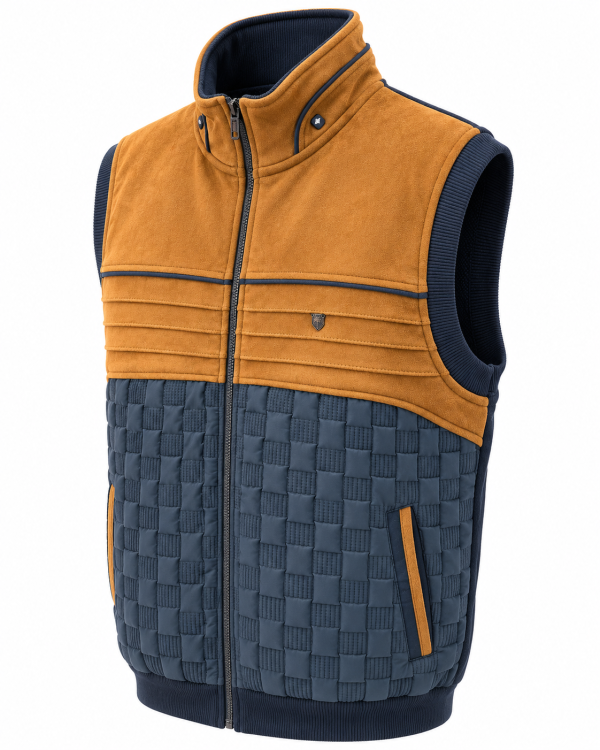 Gilet sans manches Contraste Suédine — photo 2