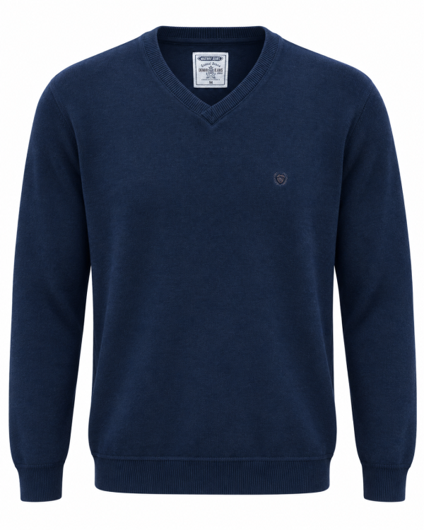 Sweat-shirt Col V Maille toucher Cachemire-MAXWAY — photo 2