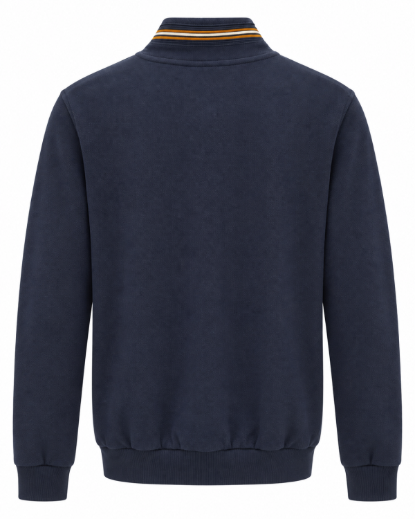 Veste coton piqué contraste camel — photo 3