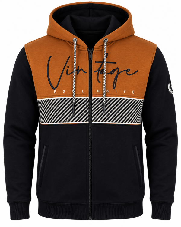 Gilet Capuche Vintage Bande Rayée — photo 2