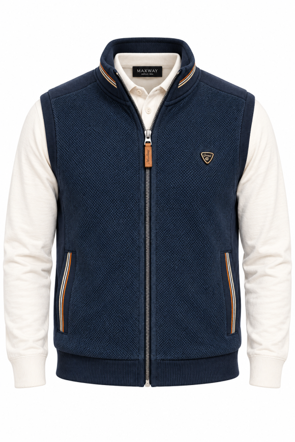 Gilet Sans Manches en Maille texturée/Coton — photo 4
