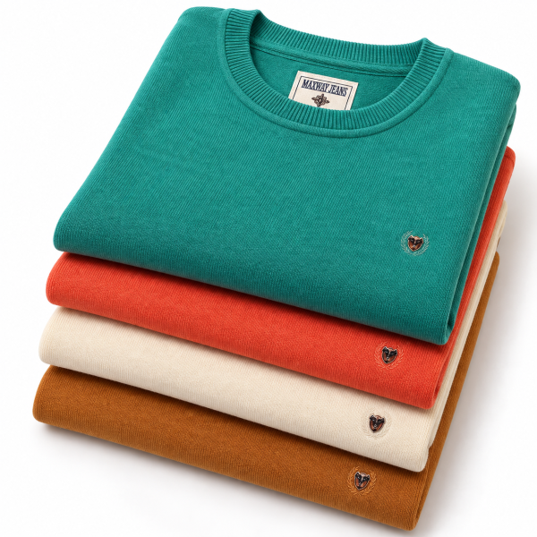 Sweat-shirt Col Rond Maille toucher Cachemire-MAXWAY — photo 1