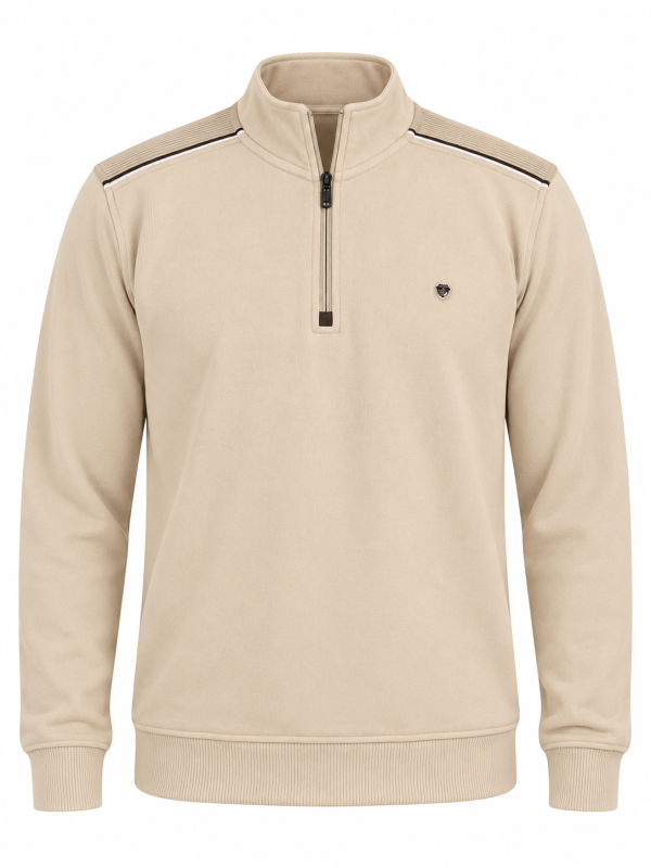 Polo zip col montant détails contrastés. — photo 2