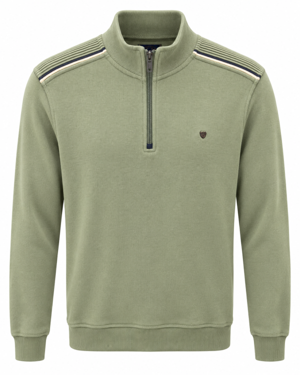 Polo zip col montant détails contrastés. — photo 4