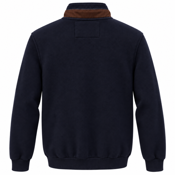 Veste zip bi-matière maille texturée à motifs losange. — photo 3