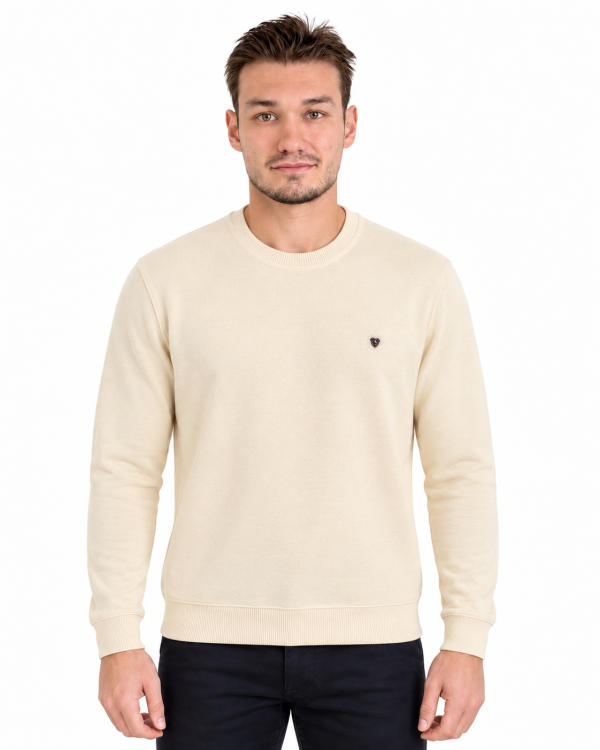 Sweat-shirt Col Rond Maille toucher Cachemire-MAXWAY — photo 3