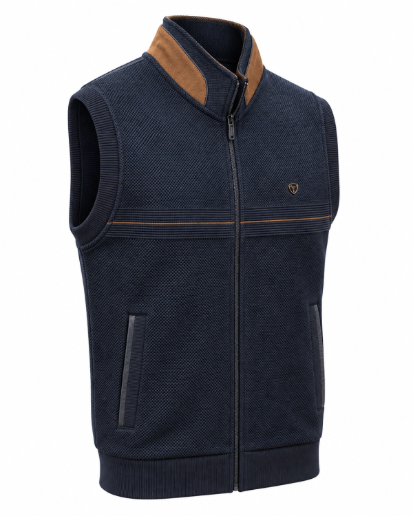 Gilet sans manches contraste camel. — photo 2