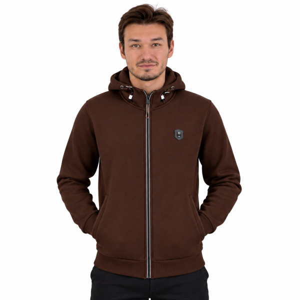 Gilet Capuche Zip 3 Couleurs — photo 4