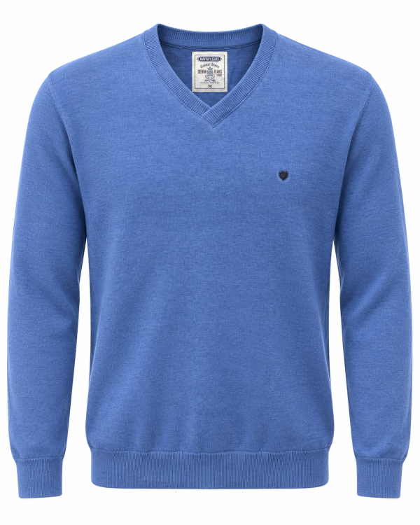 Sweat-shirt Col V Maille toucher Cachemire-MAXWAY — photo 4