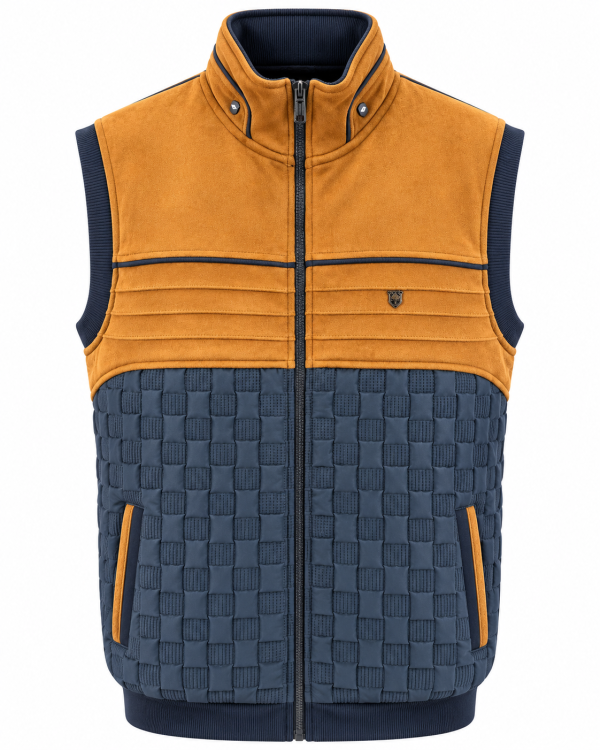 Gilet sans manches Contraste Suédine — photo 1