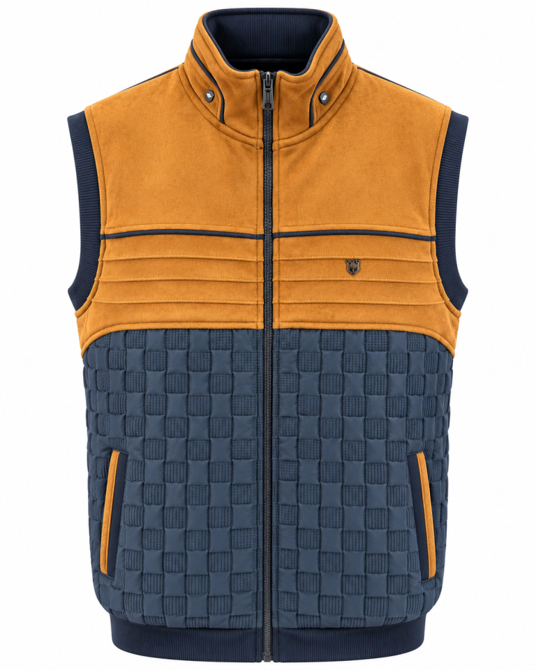 Gilet sans manches Contraste Suédine
