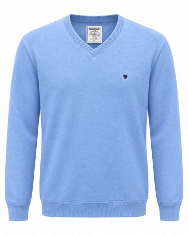 Sweat-shirt Col V Maille toucher Cachemire-MAXWAY — photo 6