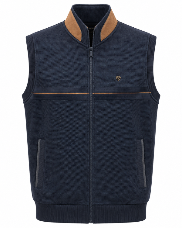 Gilet sans manches contraste camel. — photo 1