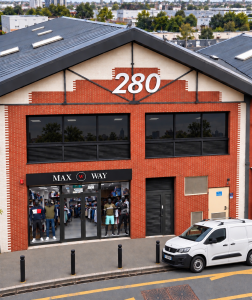 Façade du magasin MAXWAY, bâtiment 280