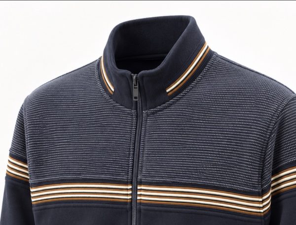 Veste zippée à bandes contrastées — photo 4