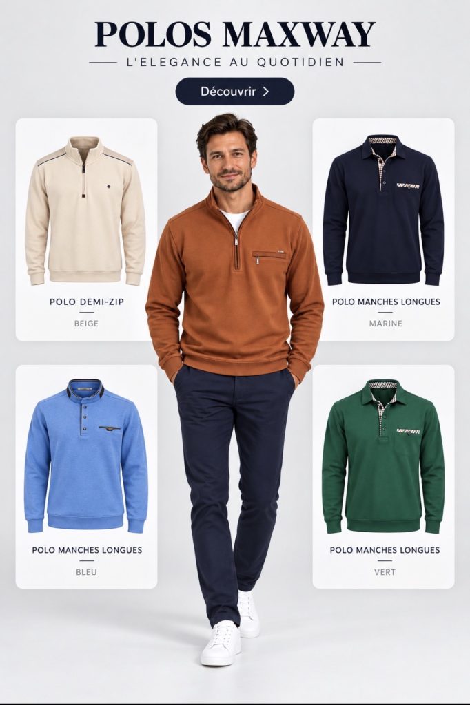 Collection de polos MAXWAY à manches longues
