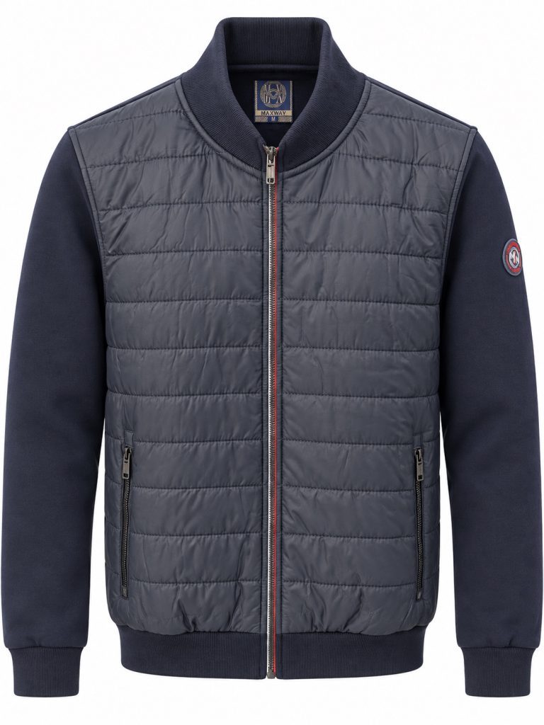 Veste Zip bi-matière — face