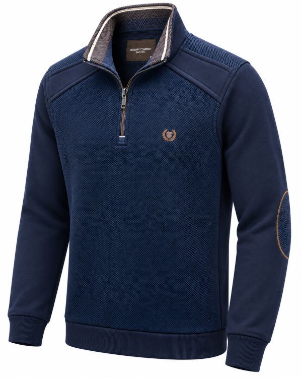 Polo Camionneur Zip Marine Coudières — photo 1