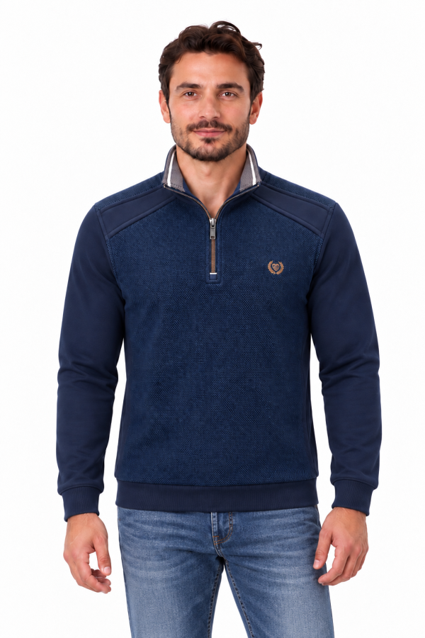 Polo Camionneur Zip Marine Coudières — photo 5