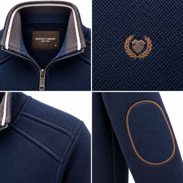 Polo Camionneur Zip Marine Coudières — photo 4