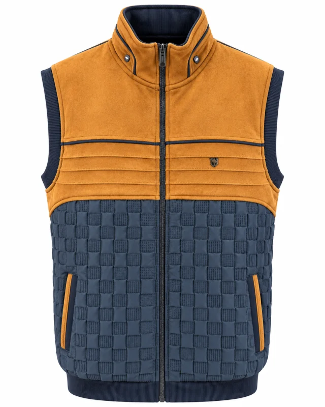 Gilet sans manches Contraste Suédine