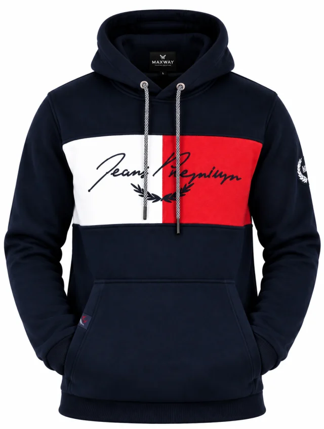 Sweat-shirt à capuche block color