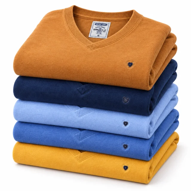 Sweat-shirt Col V Maille toucher Cachemire-MAXWAY